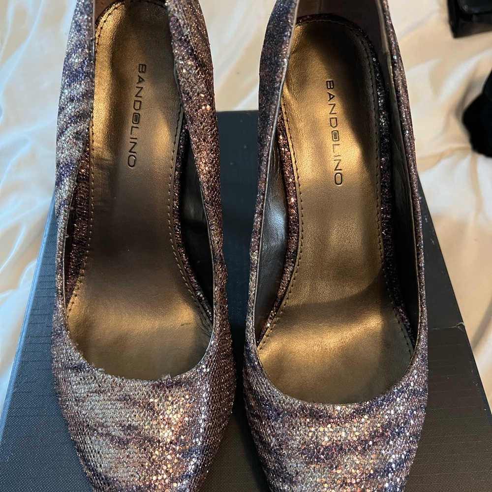 Bandolino Silver Heels Shimmering Stiletto Pumps